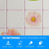 3D Wall Panels - Tiles Pink Gerberas - Smart Profile