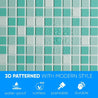 3D Wall Panels - Mosaic Green - Smart Profile