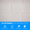 Self-Adhesive 3D Wall Panels Faux Stone "White Brick" - Smart Profile
