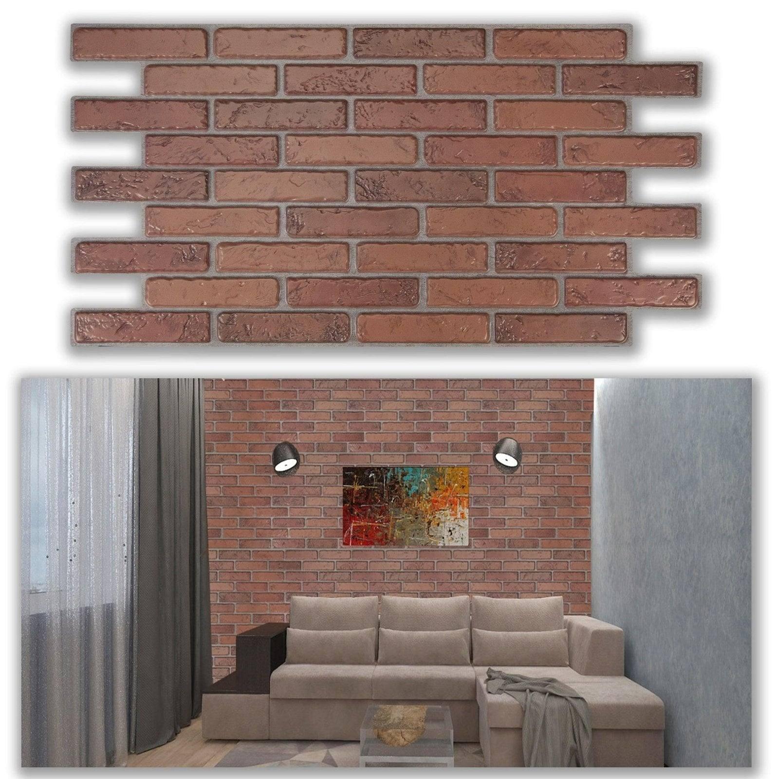 3D Wall Panels - Brick natural with proveins - Smart Profile