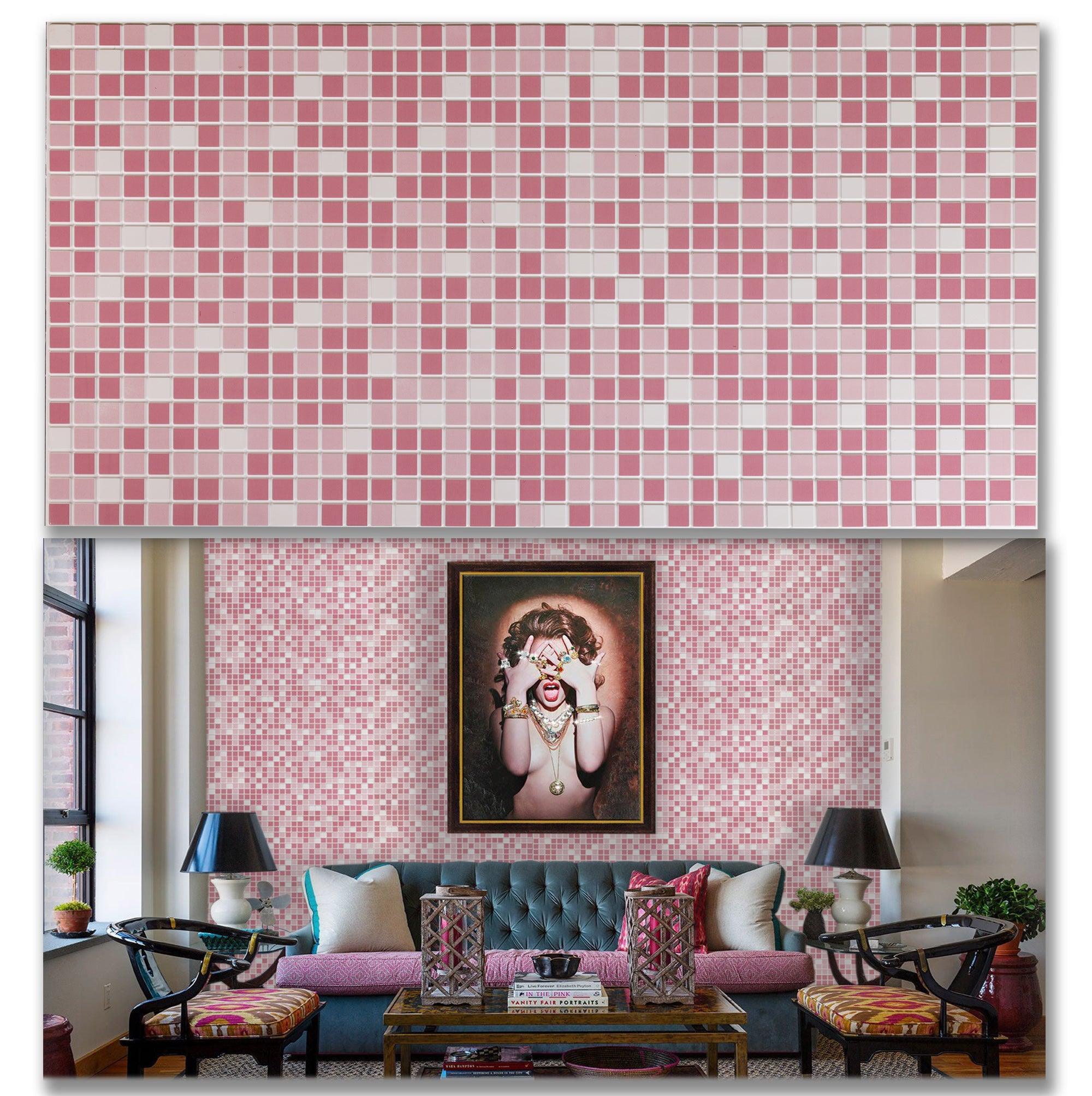 3D Wall Panels - Mosaic pink - Smart Profile