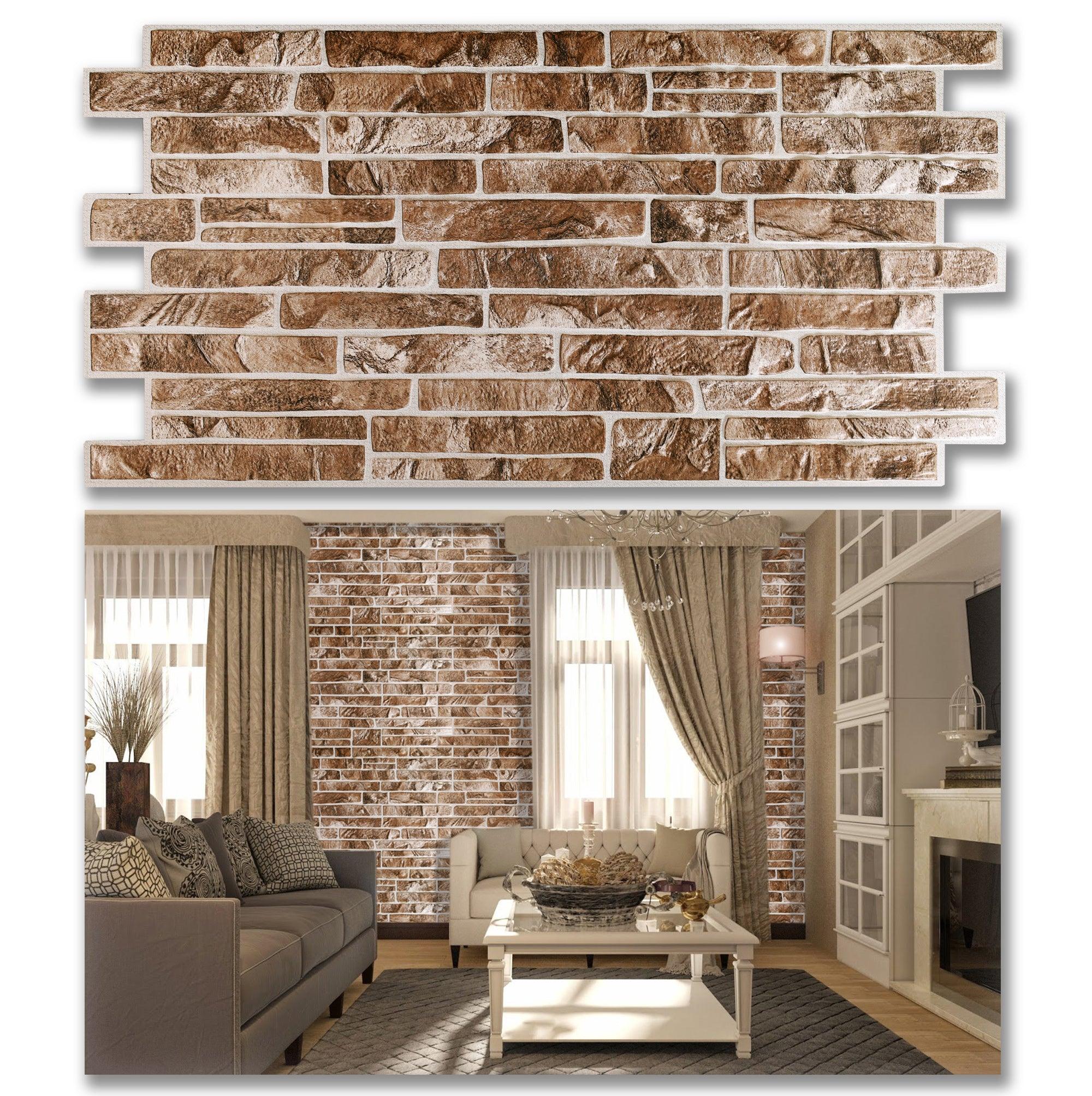 3D Wall Panels - Slate BROWN - Smart Profile