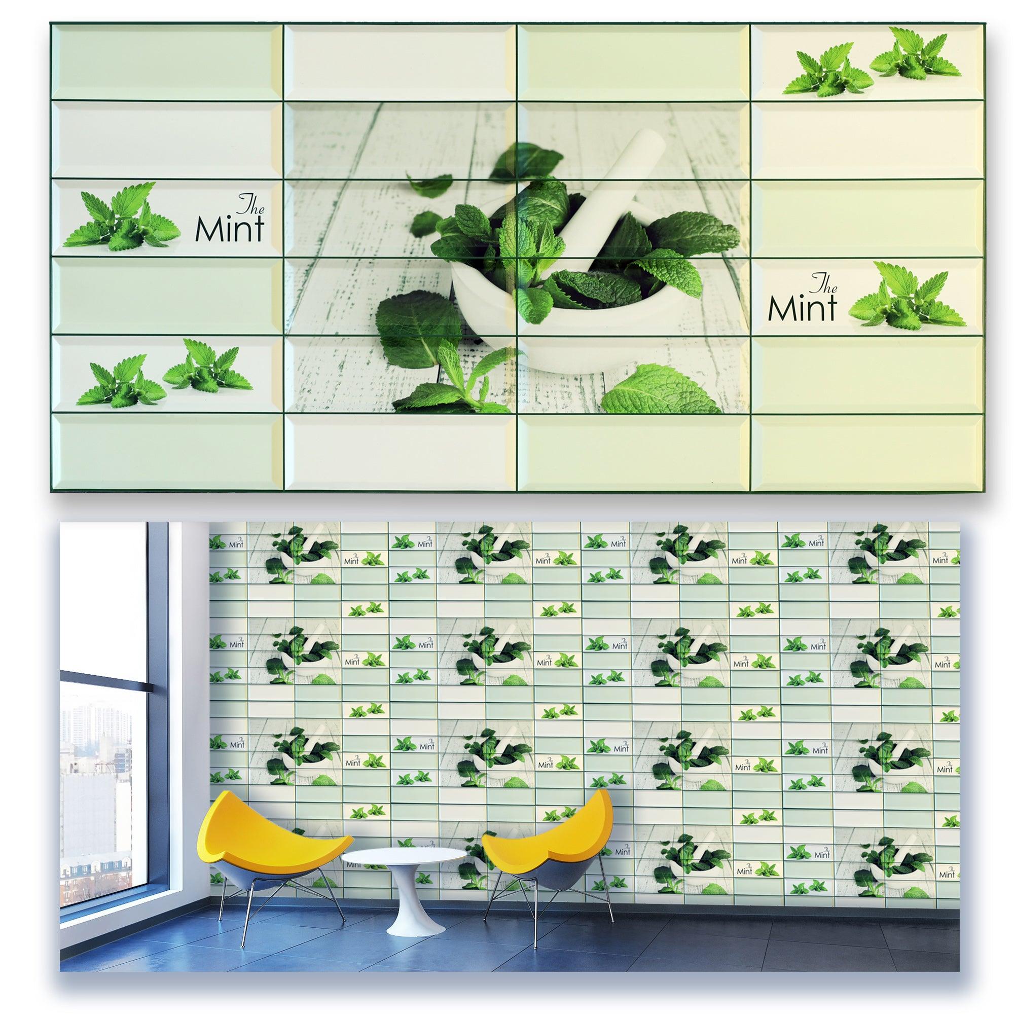 3D Wall Panels - Tiles Mint Panel - Smart Profile