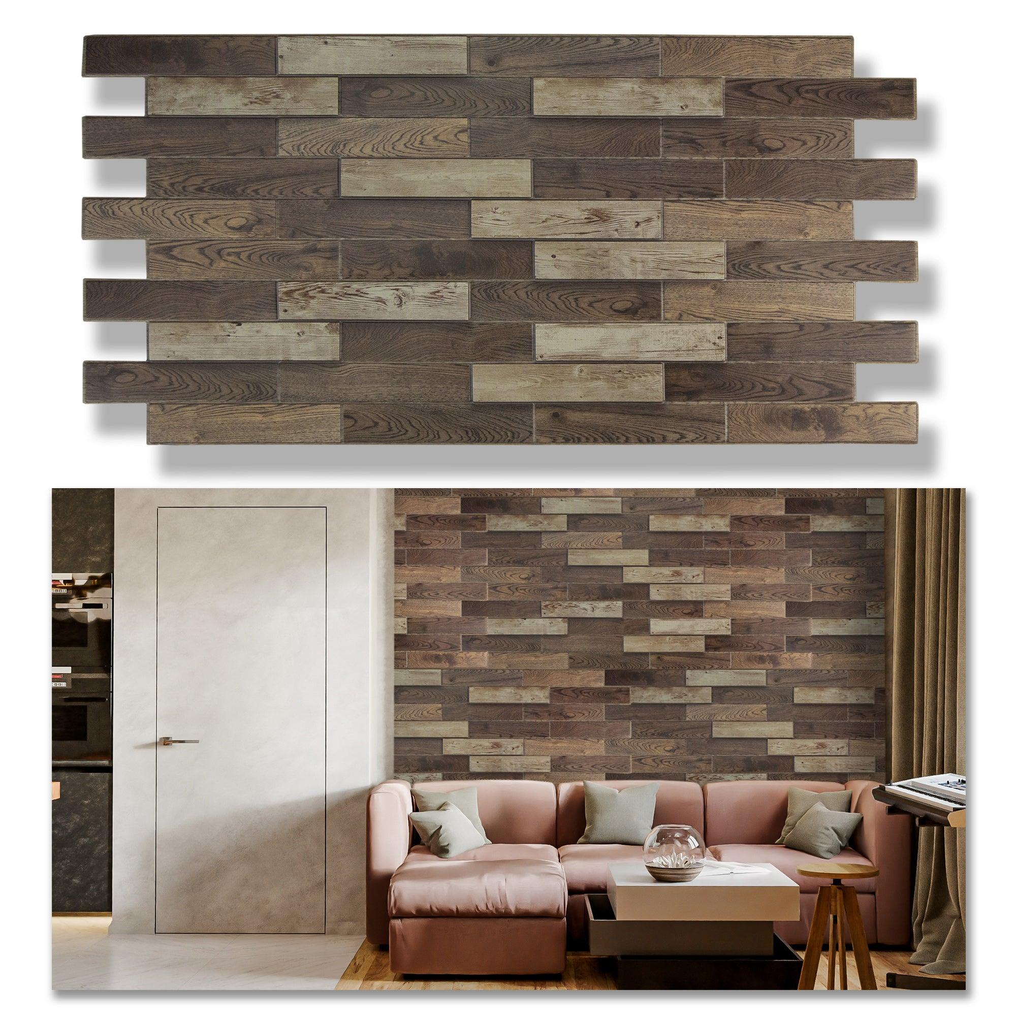 3D Wall Panels - Wood Old parquet - Smart Profile