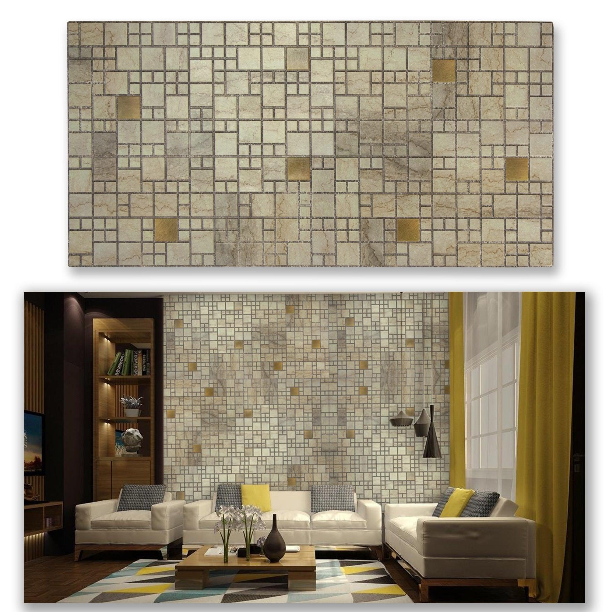 Gold & Mosaic Marble Wall Panels - Smart Profile
