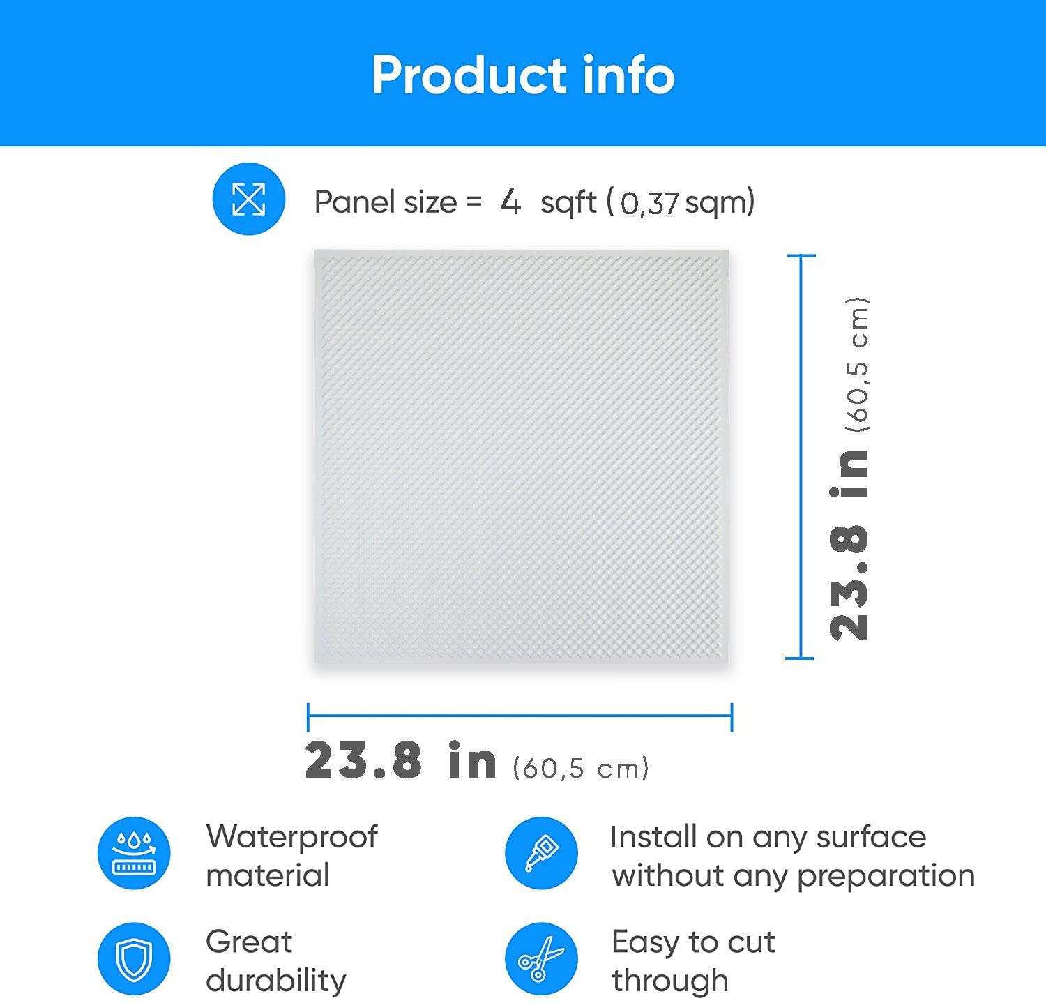 3D Wall Panels - White Rakitta Light Cladding - Smart Profile