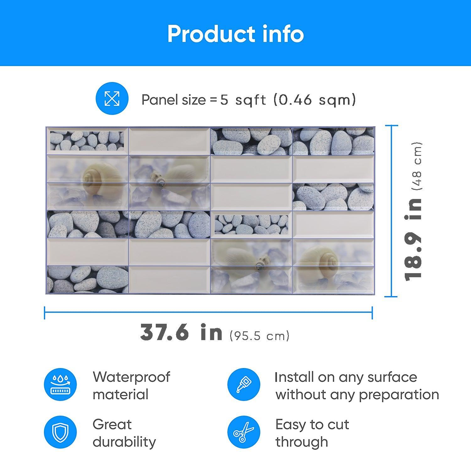 3D Wall Panels - Tiles Freshness - Smart Profile