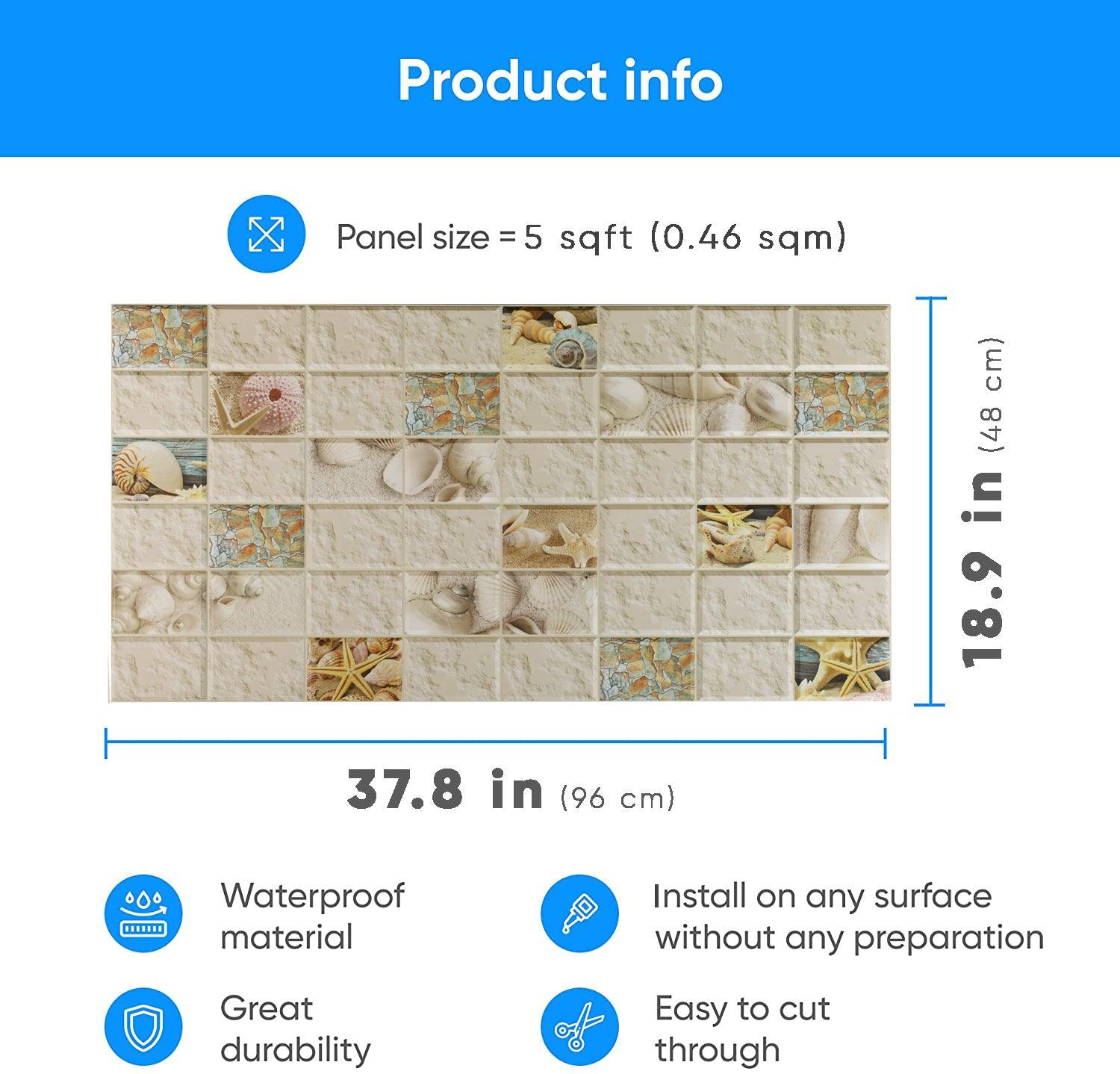3D Wall Panels - Tiles RHODES - Smart Profile