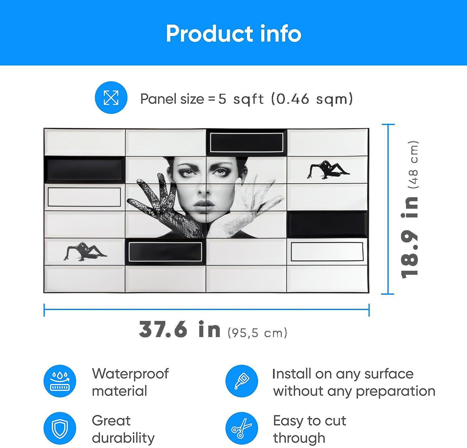 3D Wall Panels - Tiles mood - Smart Profile