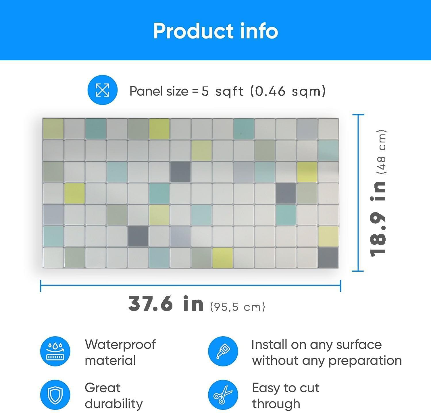 3D Wall Panels - Mosaic Fantasy - Smart Profile
