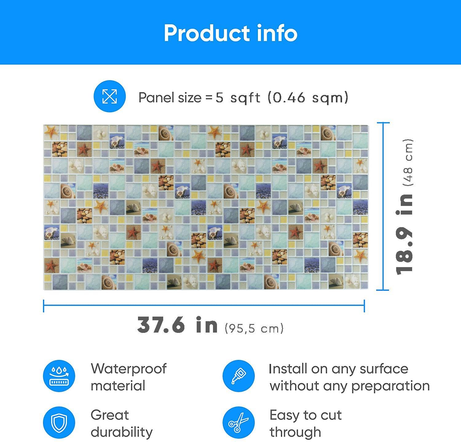 3D Wall Panels - Tiles Lagoon art - Smart Profile