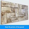 3D Wall Panels - Wood White Round logs - Smart Profile