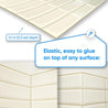 3D Wall Panels - Tile Beige Seam - Smart Profile
