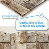 3D Wall Panels - Wood White Round logs - Smart Profile